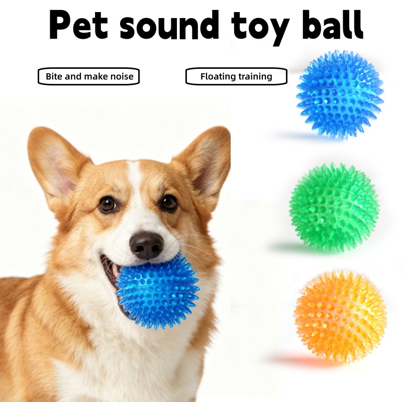 Pet Dental Chew Toy - TPR Gıcırtılı Köpek Çiğneme Dikenli Top