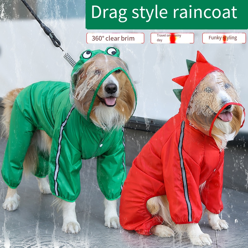 Dog Raincoat - Köpek Yağmurluk Su Geçirmez Dogface Büyük