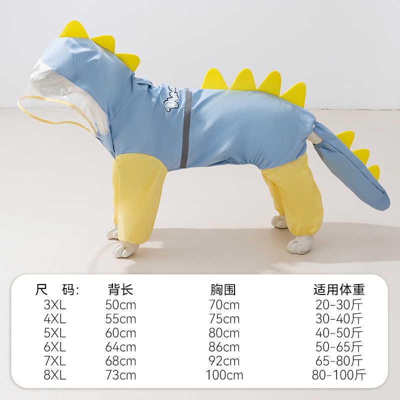 Büyük Köpek Dinozor Yağmurluk  - Dog Raincoat incelemesi ve fiyatı